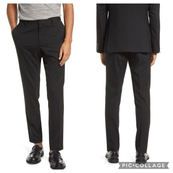 NWOT Nordstrom RackMen's Extra Trim Fit Dress Pants in Black,‎ 40W